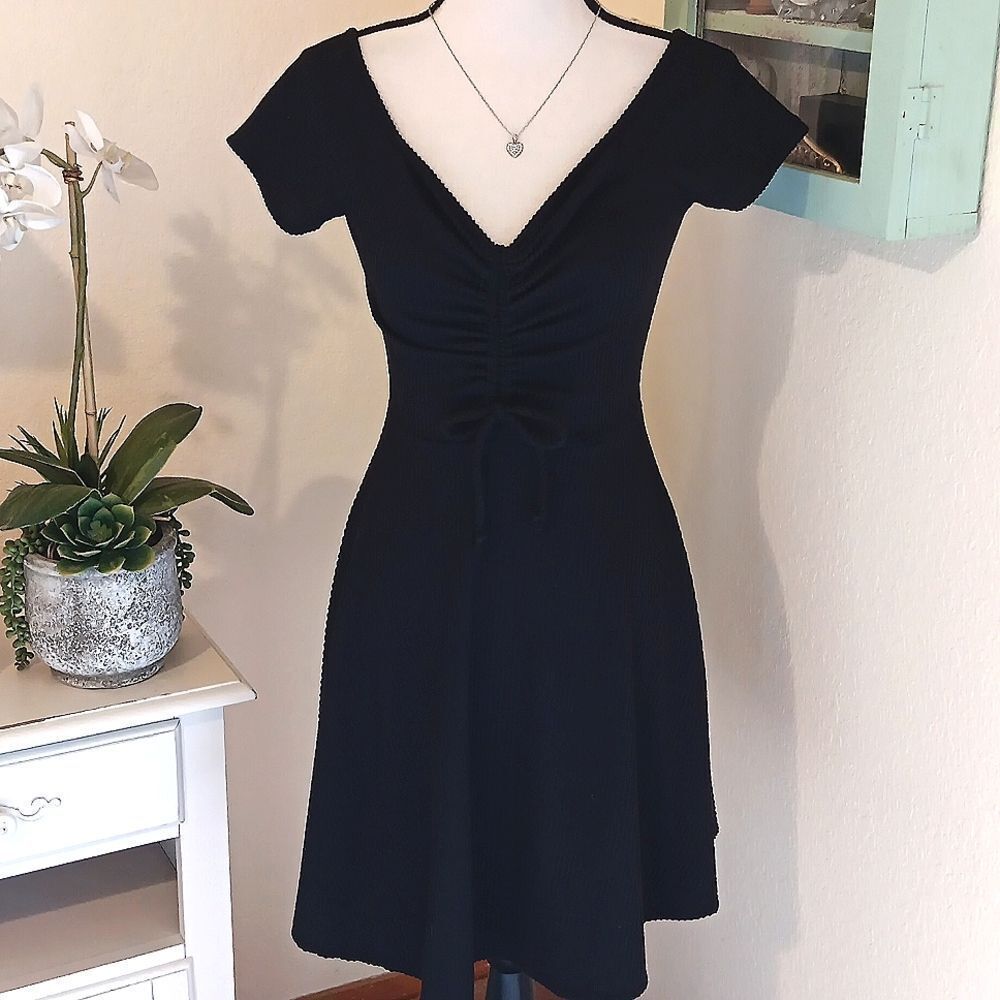 Rolla Coster Black Textured Knit Dress